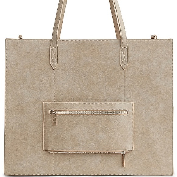 beige work tote